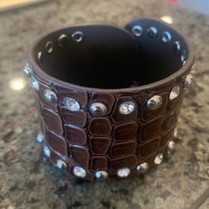 Rhinestone studded Cuff Bracelet